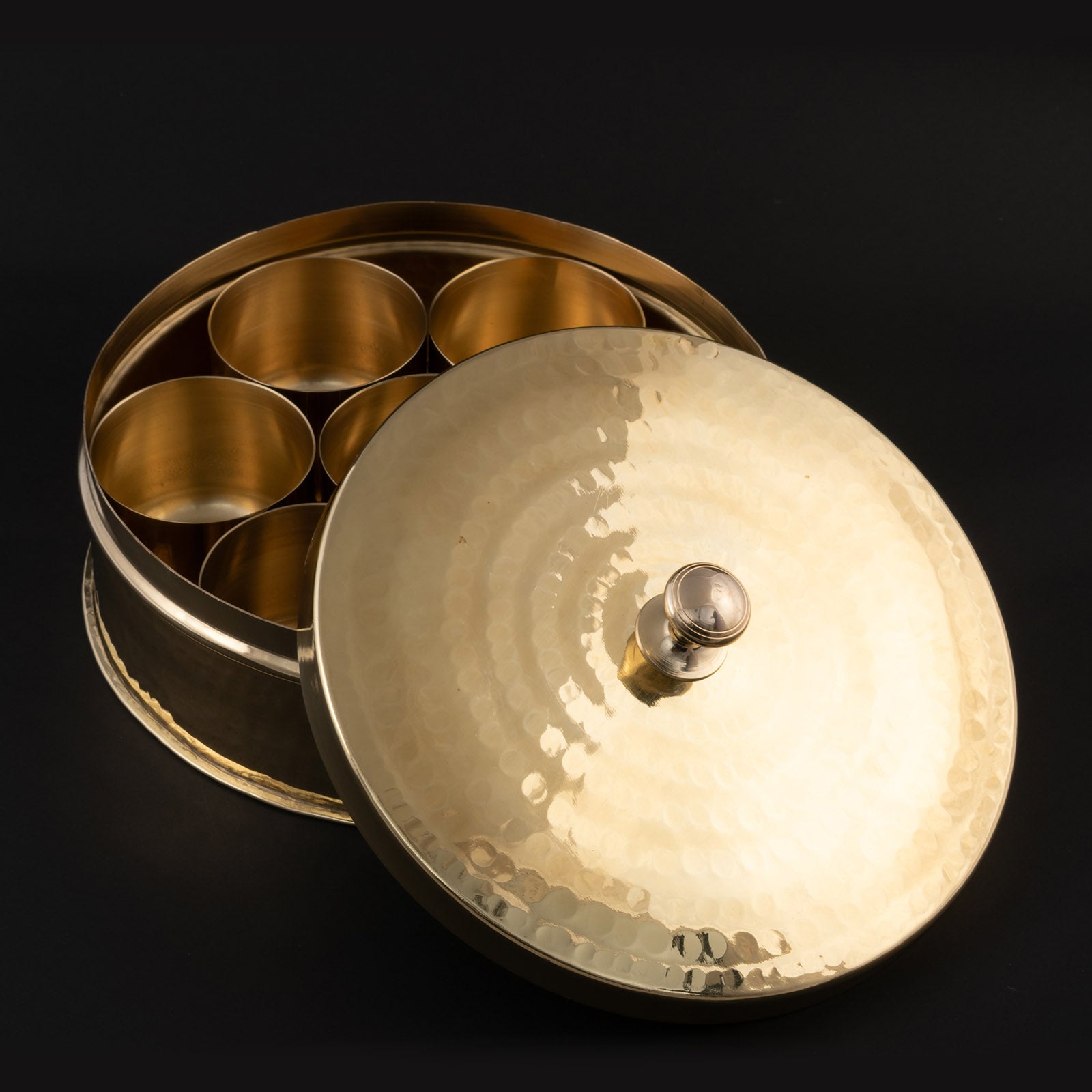 Brass Masala Dani (Spices Box)